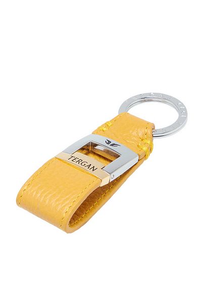 Tergan Yellow Genuine Leather Unisex Keychain - S1An00000242-H28