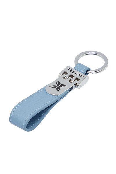 Tergan Blue Genuine Leather Unisex Keychain - S1An00000247-C43
