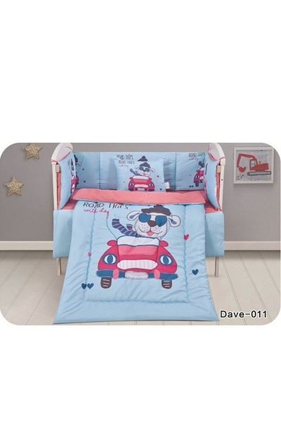 smart home Set consisting of a children's quilt, size 90X145cm, a rubber sheet, 110X160cm , 34x45cm , 33x130 cm
