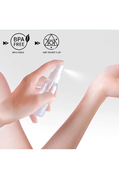 COOYA 4Pcs Refillable Sprayer Spray Bottles, Travel Toiletries, for Cleaning, Plants(100ml)