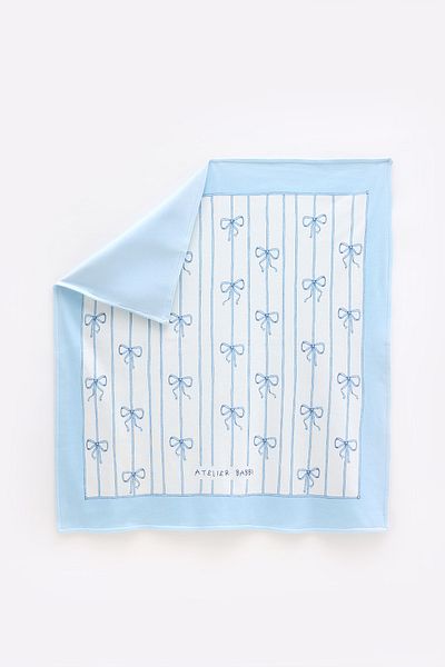 Atelier Babbi Double Sided Blanket - Ribbon / Blue
