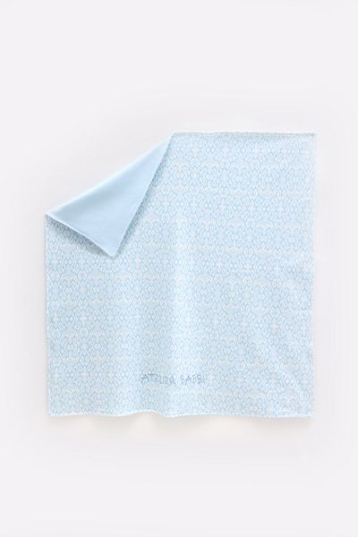 Atelier Babbi Double Sided Baby Blanket - Ikat / Blue
