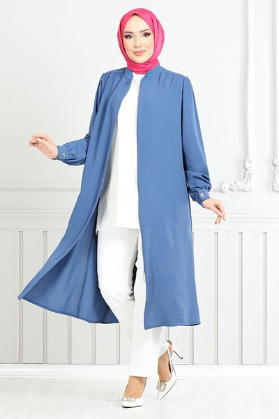 ModaMerve Καπάκι Aerobin με κρυφό φερμουάρ Indigo 9132PL940-M