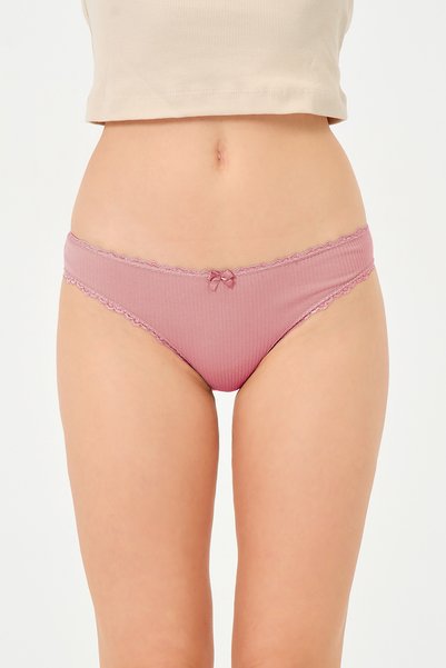 ZICCHO Bow Detail Ribbed 5-Pack Boxed Women's Panties