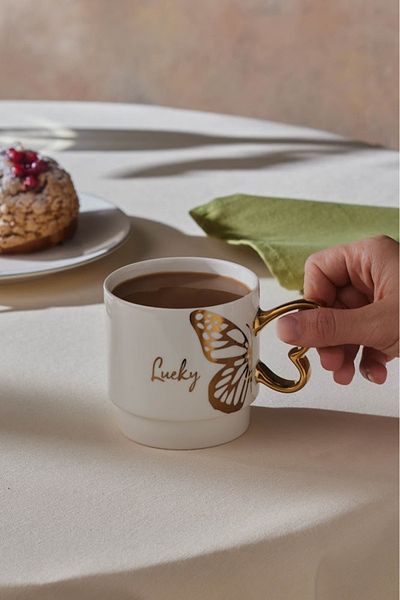 Karaca 340 ml Butterfly Lucky Mug