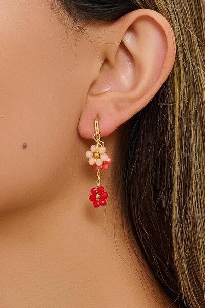 New Obsessions أقراط نسائية زهرية