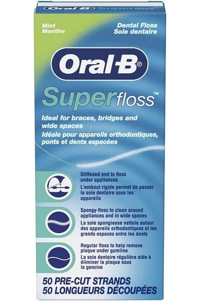 Oral-B Oral-B Super Floss 50 Pre-Cut Strands White