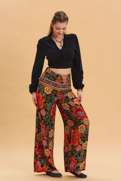 Los banditos Palazzo High Waist Loose Cut Trousers