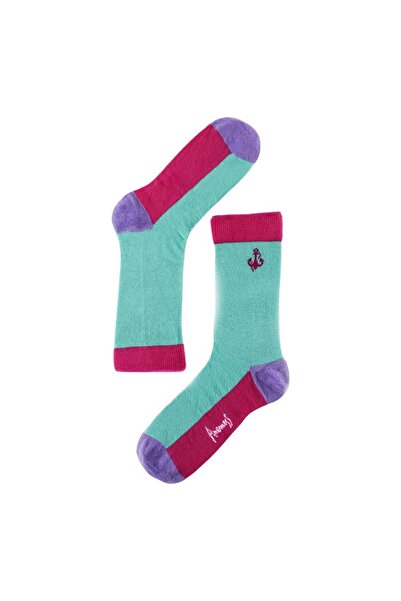 ANEMOSS Kadın 5'li Dikişsiz Soket Çorap Seti, Deniz Temalı Desenler, %85 Pamuk, 36-40 Beden