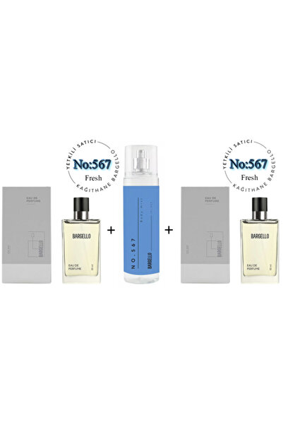 Bargello 567 + 567 Erkek Parfüm 50 ml Edp Fresh + No:567 Erkek Body Mist Edt ...