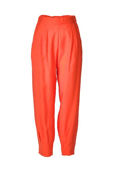 Ysatis Orange Colored Skinny Leg Women's Trousers - Elastic Waist24242000119