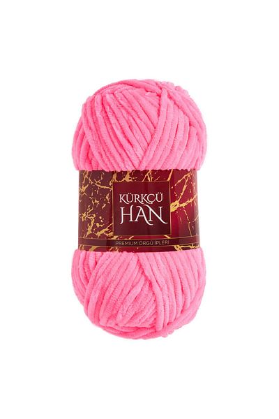 Kürkçü Han Velvet Thread 100Gr 95Mt Knitting Thread Highlighter Pink