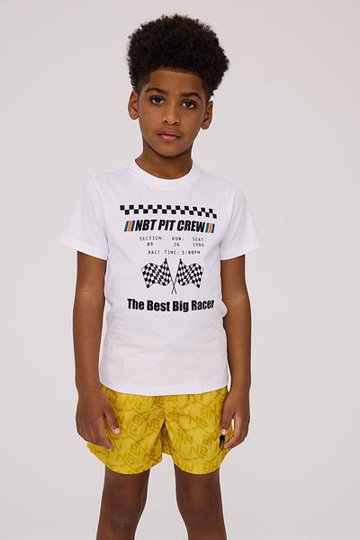 Nebbati Boy's White Tshirt
