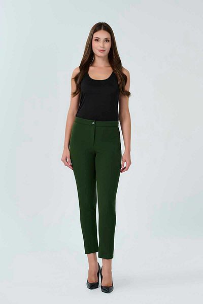 TOLGA SARAÇOĞLU Minimalist 7/8 Length Slim Fit Women's Trousers