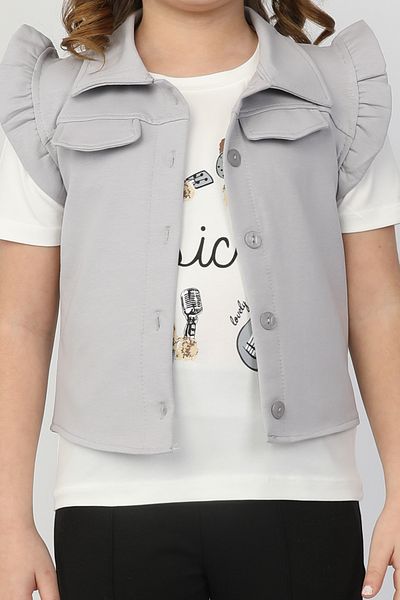 e-çocuk Music Printed Vest Suit 2312