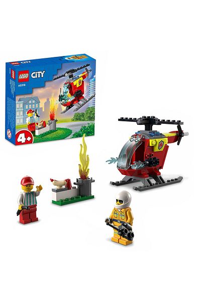 LEGO City Fire Helicopter 60318 Building Blocks Toy Set; Toys for Boys, Girls (53 Pieces)
