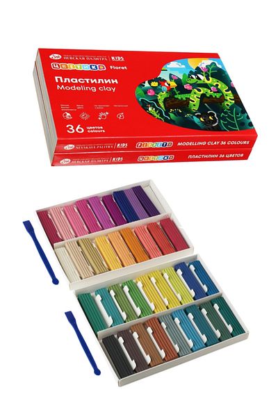 GLANCE St. Petersburg 36-Piece Plasticine Model Dough Set 540 g