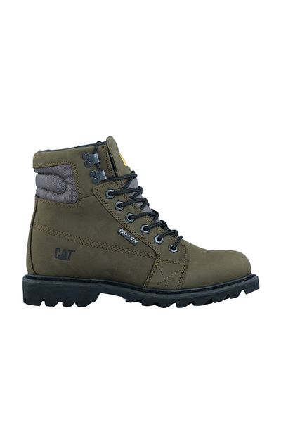 Cat Olive Washed Nubuck Men's Boots
