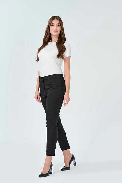 TOLGA SARAÇOĞLU Minimalist 7/8 Length Women's Trousers - High Waist