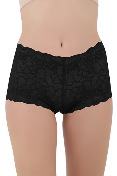 Merry Secret's Women's See-Through Lace Thong Shorts Panties