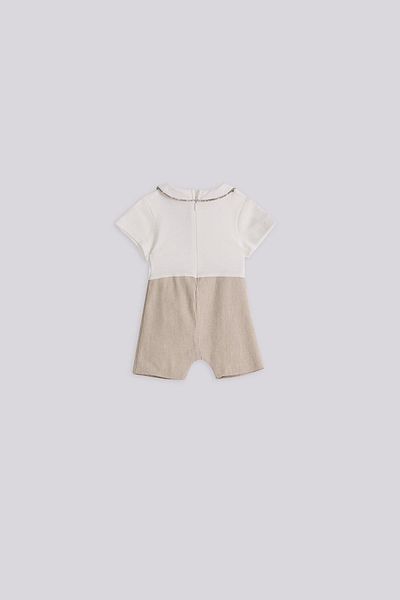 Layette Bg Store Baby Boy Ecru Jumpsuit