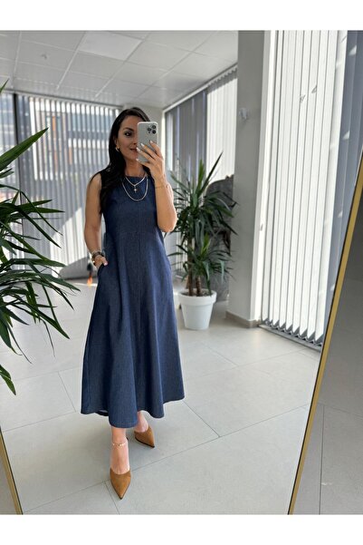 caddstore Bb 29828 Laci Denim Elbise