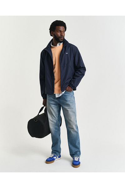 Gant Men's Navy Blue Regular Fit Hooded Windbreaker
