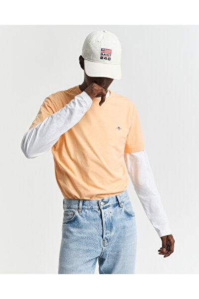 Gant Erkek Turuncu Regular Fit Bisiklet Yaka T-Shirt