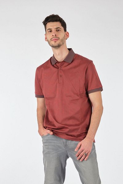 Gallus Tricou portocaliu cu mânecă scurtă cu gât polo pentru bărbați Ms7930