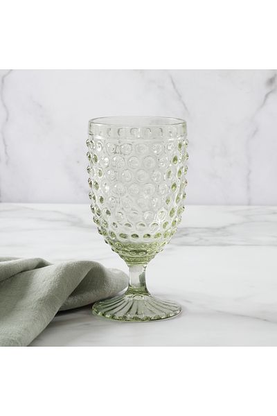 Martha Stewart Chauncey Goblet Green Handmade