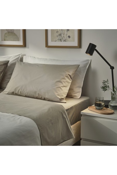 IKEA ULLVIDE Grey-Beige Pillowcase 50x80 cm – Soft, Durable & Breathable