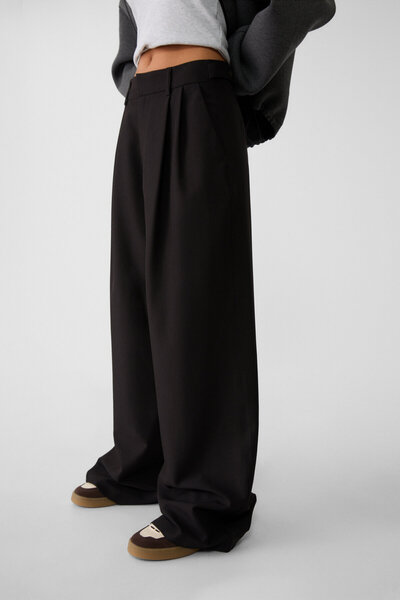 Stradivarius Ekstra geniş paça ayarlanabilir pantolon