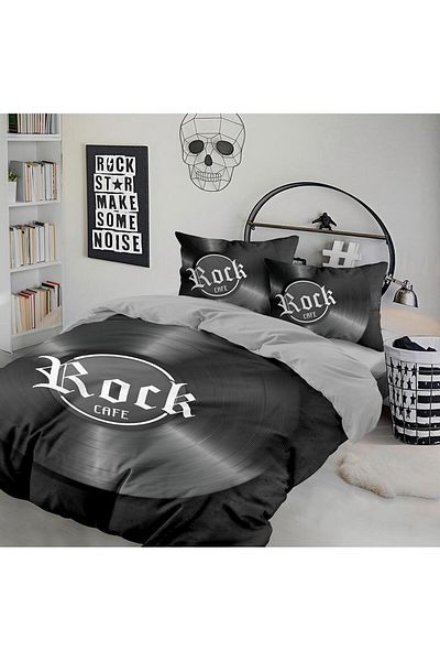 cotton club Lenjerie pat dublu bumbac 100% ranforce, Club Cotton, Rock n Roll