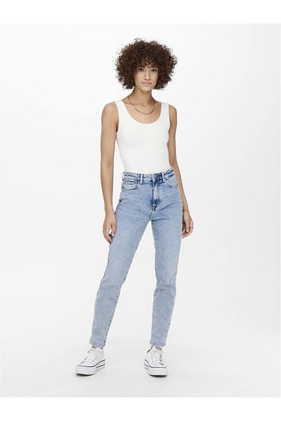 ONLY Pantaloni de damă, albastru deschis, cu talie înaltă, slim fit 15248715