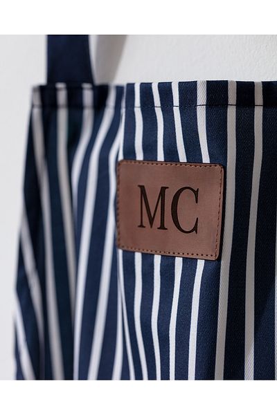 Madame Coco Vernon 100% Cotton Kitchen Apron - Navy Blue/White