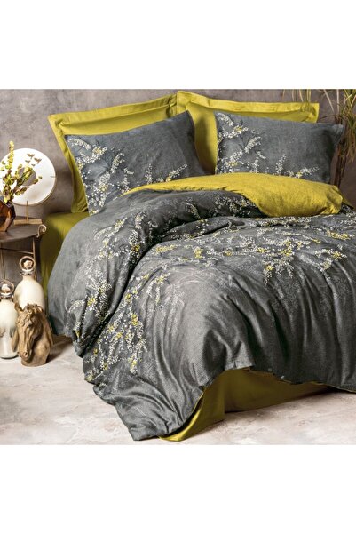 Cotton Box Lenjerie de pat premium satin de lux, Cotton Box, Libby Yesil