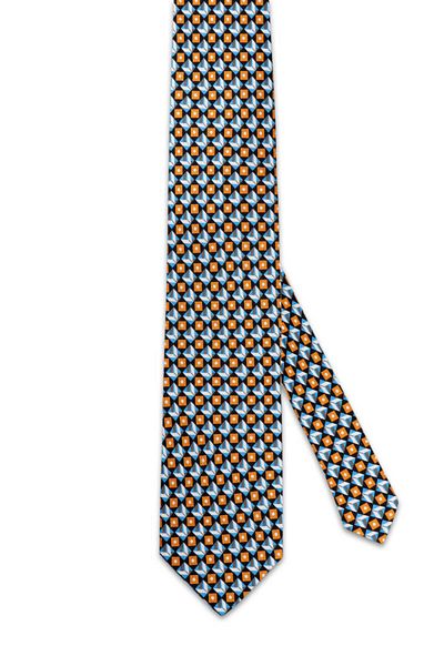 Bursa İpek Turquoise Patterned Silk Tie