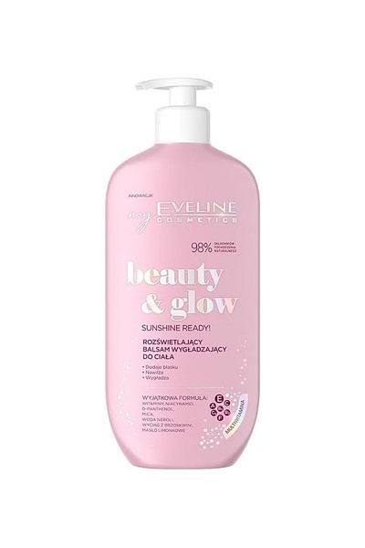 Eveline Cosmetics لوشن الجسم بيوتي آند جلو صن شاين ريدي المضيء والمنعم، 350 مل