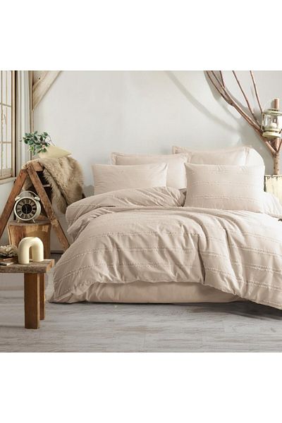 Clasy Lenjerie de pat jacquard ranforce, Clasy Home, Avola V5 Bej