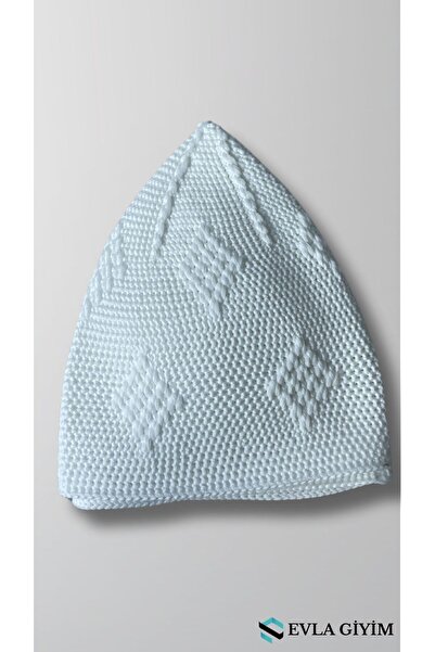 evla 8 Adet Pamuklu Örme Dantel Namaz Takkesi