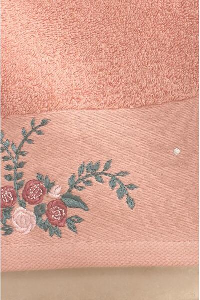 Ellia Soft Gardenia 100% бавовняна вишита весільна розкішна рушник для обличчя М'яка, поглинаюча, якісна 50x100 см