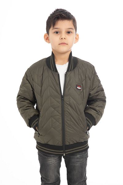 Montland Sports Boy's Khaki College Collar Lined Water and Windproof Zipper Pocket Coat Jacket
