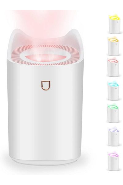 fulina 3L Air Humidifier, 3 Mist Modes and 48-Hour Run Time, 7 Colorful Night Light, for home