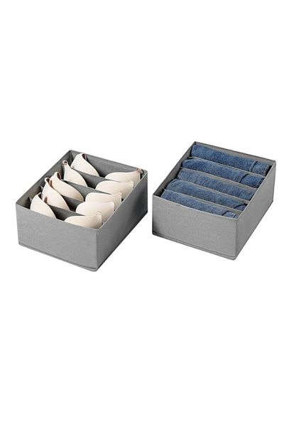 Venita Home 5 Compartment Foldable Pants Shirt Sweater Organizer Storage Box Organizer, Closet Organizer