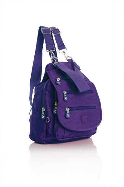 Getcho Paren Women's Waterproof Crinkle Purple Women's Backpack with Replacement Shoulder Strap Suitable for Daily Use