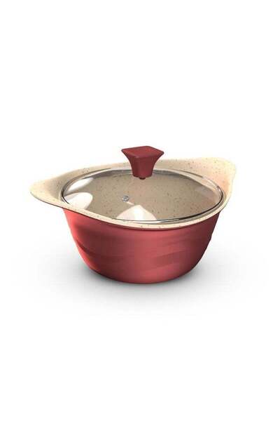 DELICI Aluminium Saucepan 24cm - Granite Coated Oven Safe Scratch Resistant C...