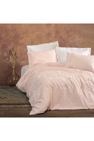 Cotton Box Lenjerie de pat premium 3D satin de lux brodata, Cotton Box, Lesle...