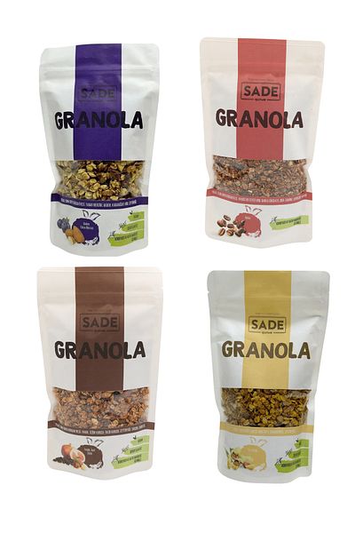 Sade Organik 200 g 4 Packages (4 X 200 g) Granola Package