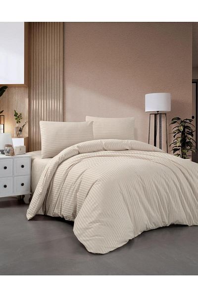 Home Still LENJERIE DAMASC POLICOTONE BEJ 2 PERSOANE