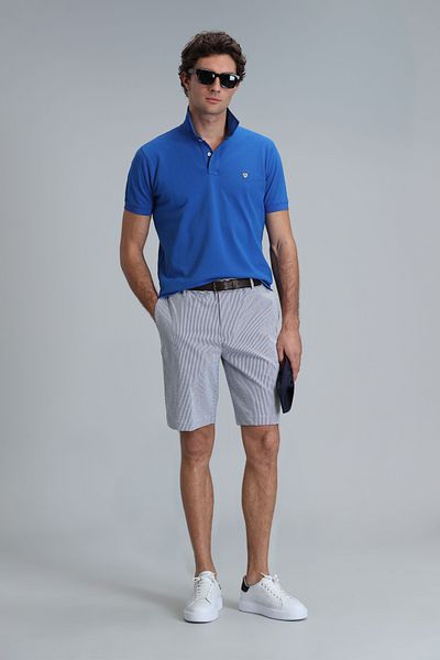 Lufian Tricou Saks cu mânecă scurtă cu gât polo pentru bărbați 111040164